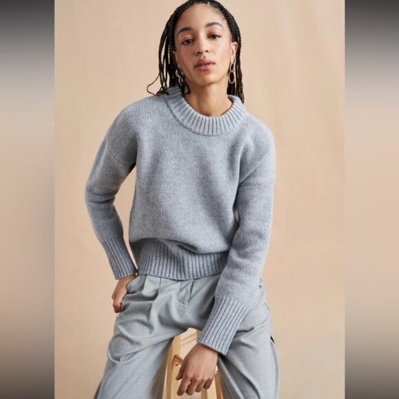 La Ligne 2X Solid Marin Sweater, Grey - Picture 7 of 8